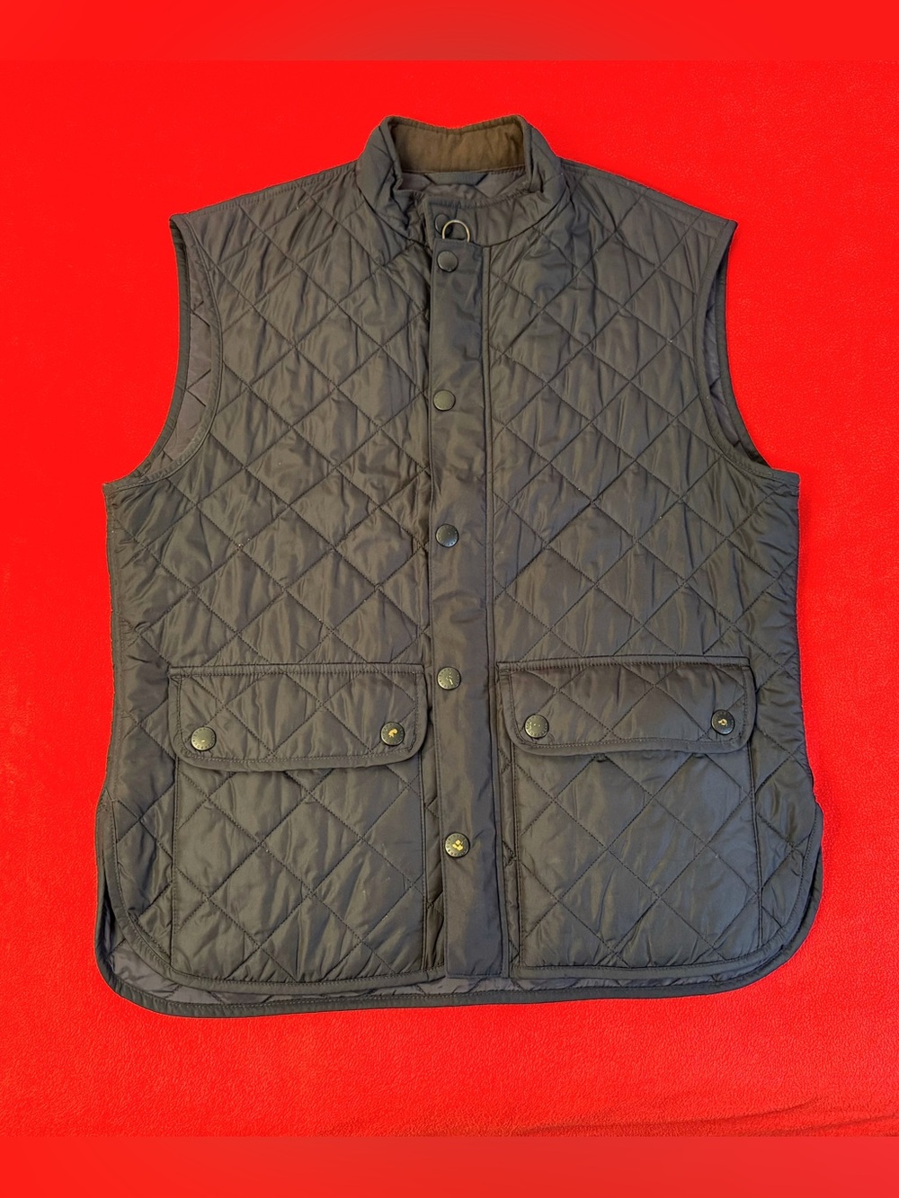 Barbour Lowerdale Gilet Quilted Vest Classic Navy Blue Full Zip Size XL Men’s